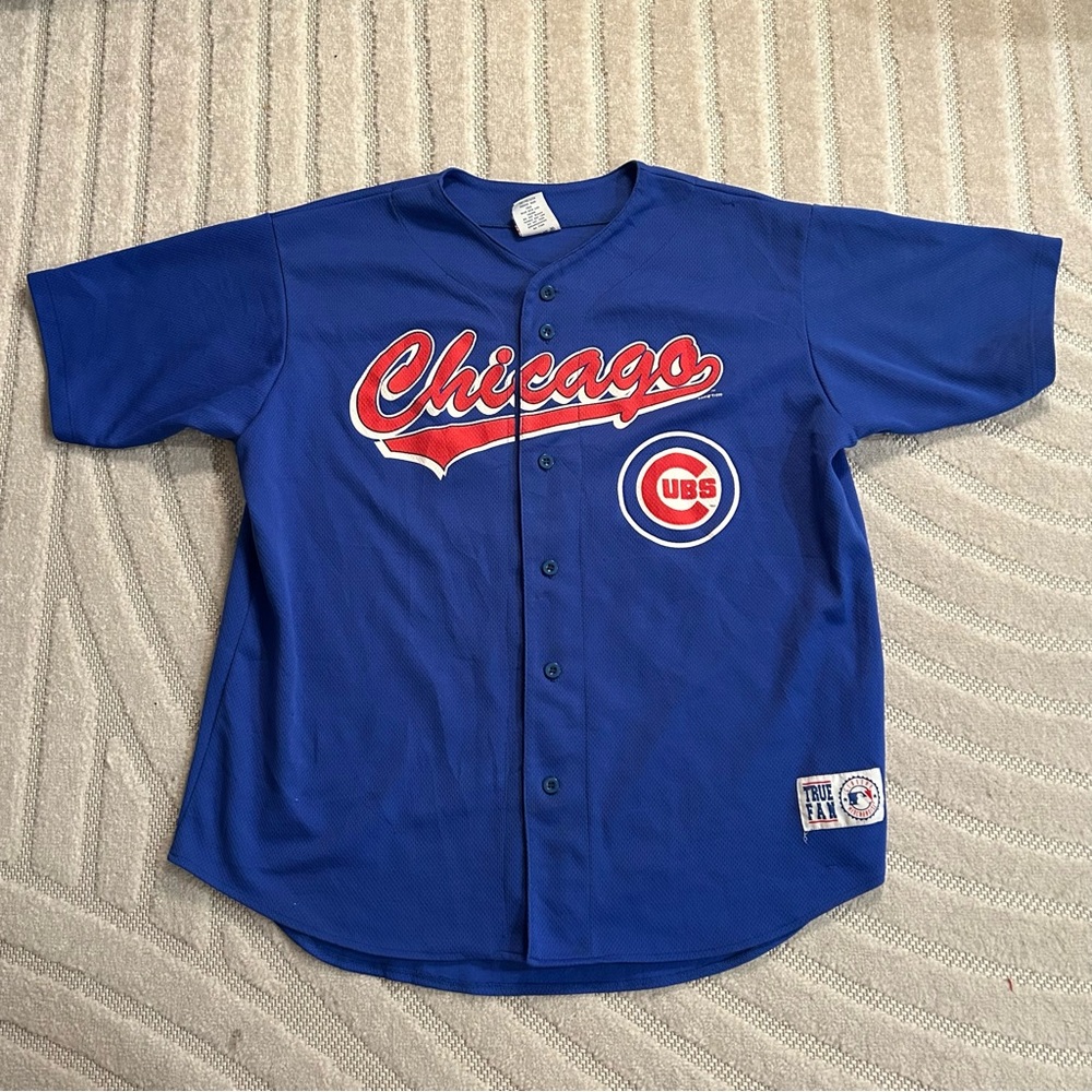 Vintage 1999 True Fan MLB Chicago Cubs Baseball Jersey - XL